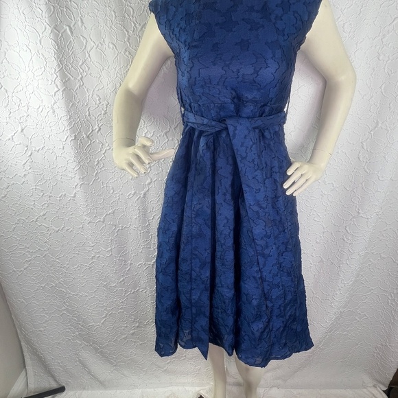 Abbey Glass Olivia Dress Navy Organza - Picture 12 of 12